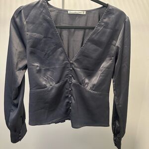 Abercrombie & Fitch Slate/Blue Button-Up Blouse